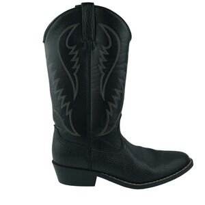 Express Rider Cowboy Boots Mens 13 Black Western Stitching Trivette 2526970